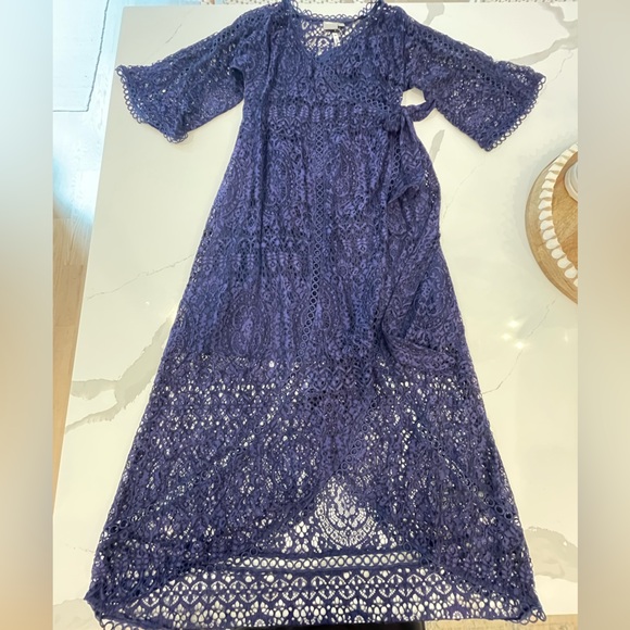 🎉HP🎉 ASOS Maternity lace wrap midi dress - Picture 3 of 5